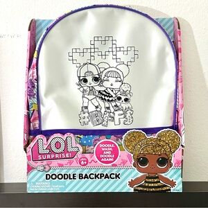 L.O.L. Surprise! Silver and Purple Doodle Backpack & Secret Gift - BRAND NEW